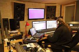 Main recording studio features include a drum room, vocal booth, two recording rooms and a friendly producer!